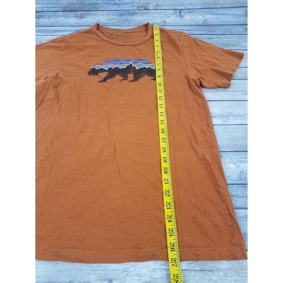 Patagonia California T-shirt Mens Size Medium Rust Orange Short Sleeve Slim Fit - Picture 8 of 11